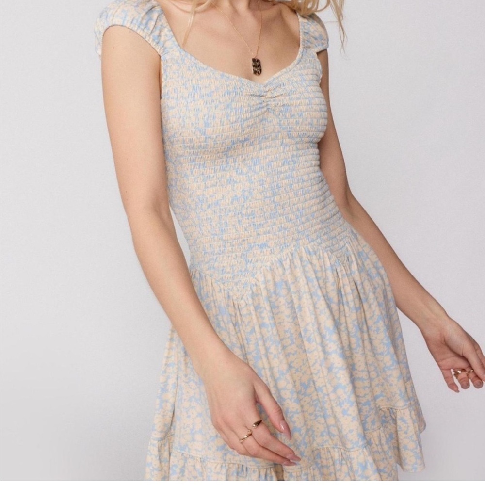 Urban Outfitters Georgia Smocked Mini Dress